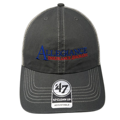 '47 Trucker Hat Gray One Size Allegiance Insurance Brokers Snapback Mesh Back