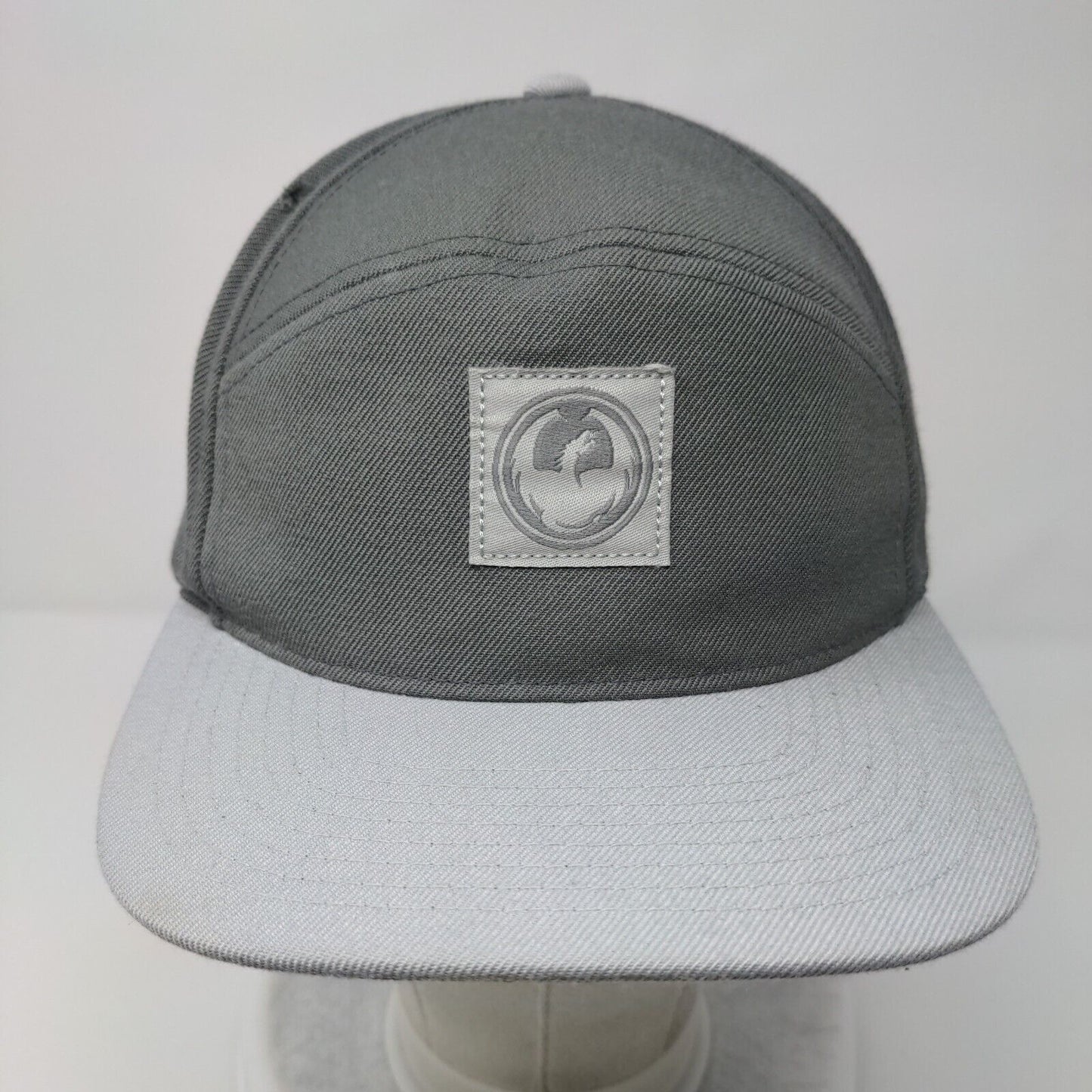 Dragon Alliance Patch Snapback Hat Gray OSFA Adjustable Vent Holes