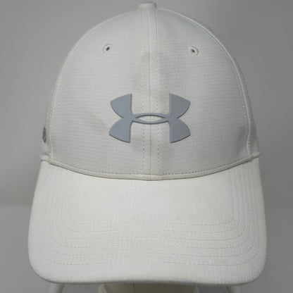 Under Armour Baseball Cap White One Size Strapback UA Golf Hat Breathable Logo