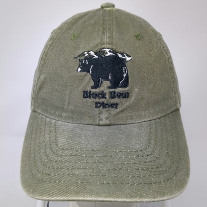 HitWear Black Bear Diner Baseball Cap Green One Size Strapback Embroidered Hat