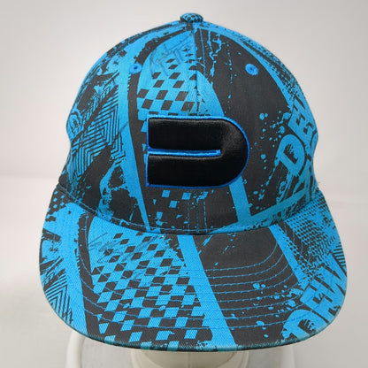 Flexfit Baseball Cap Blue XL Dew Tour All Over Print Graphic Stretch Fit Hat