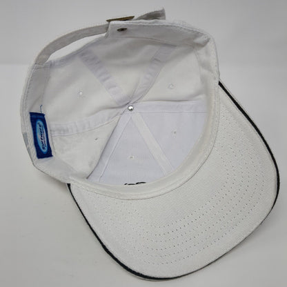 Hawaii Slideback Hat White One Size Adjustable Embroidered Vented Holes Surfware