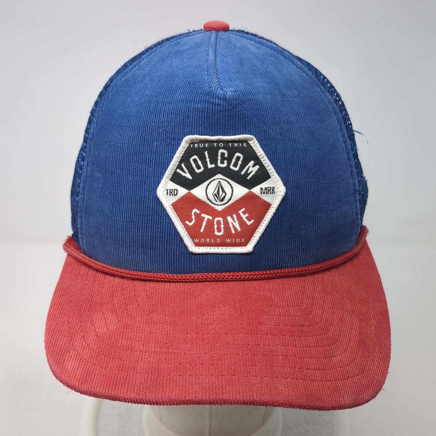 Volcom Stone Patch Snapback Rope Trucker Hat Multi One Size Mesh Back