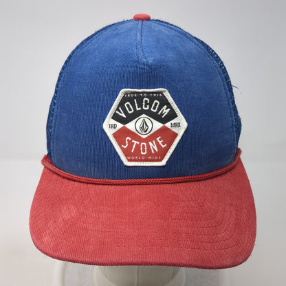 Volcom Stone Patch Snapback Rope Trucker Hat Multi One Size Mesh Back