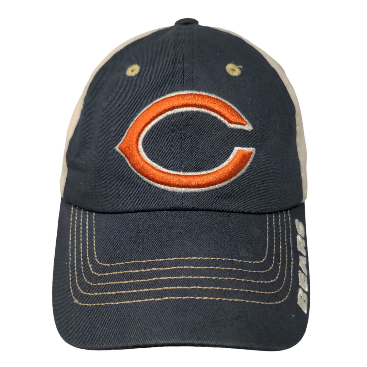 NFL Team Apparel Men's Slideback Hat Blue Time OS Embroidered Chicago Bears Logo