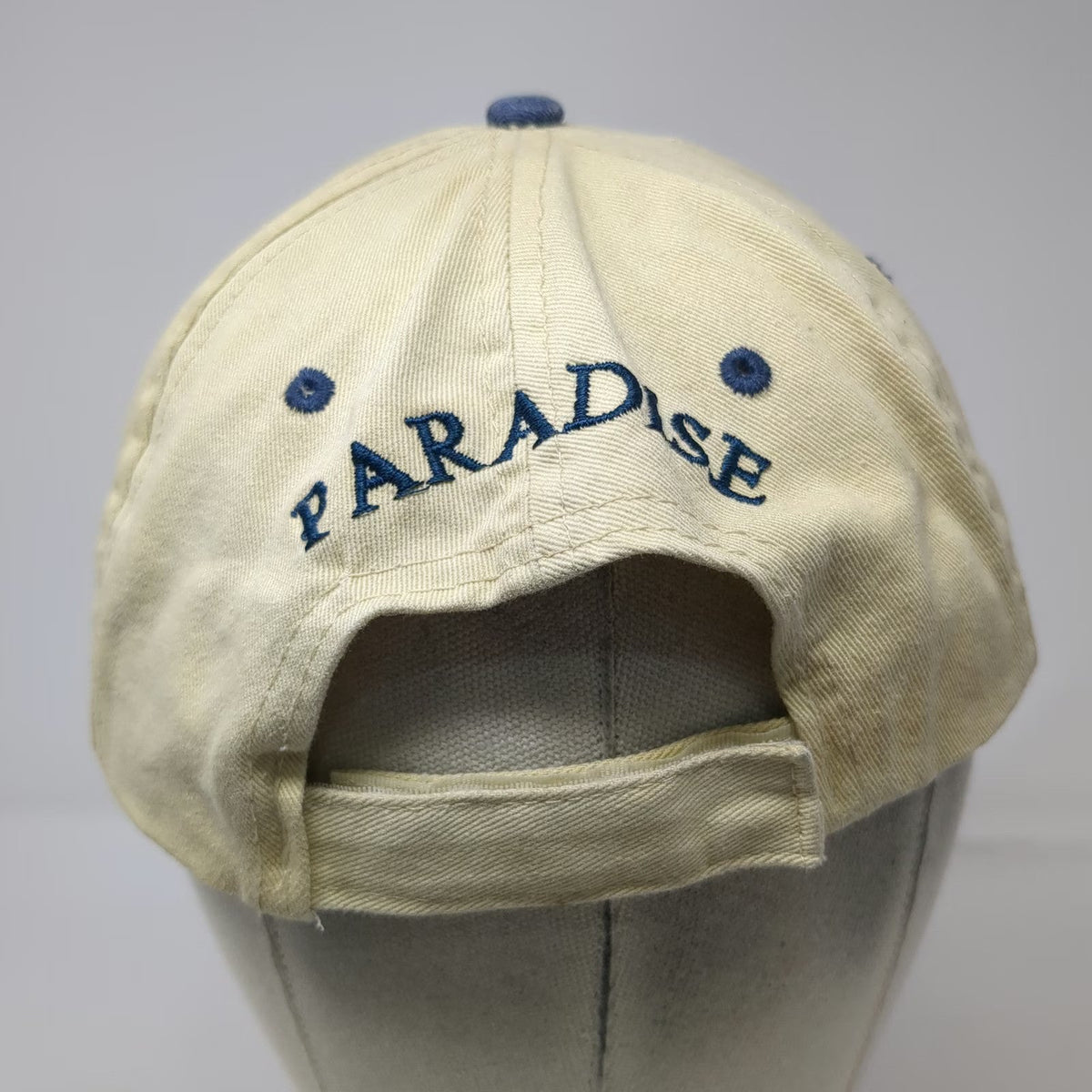 Baseball Cap Beige Blue One Size St Thomas US Virgin Islands Paradise Hat