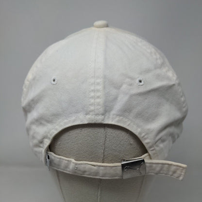 PUMA Slideback Hat White OSFA Adjustable Solid Vent Holes 6 Panel