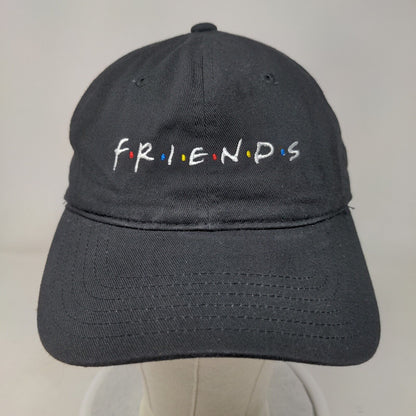 FRIENDS Slideback Hat Black One Size Adjustable Embroidered Vented Holes