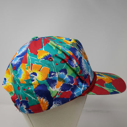 Nissin 5 Panel Red One Size St Croix US Virgin Islands Floral Tropical Rope Hat