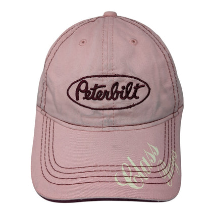 Peterbilt Class Pays Strapback Hat Pink One Size Adjustable Embroidered