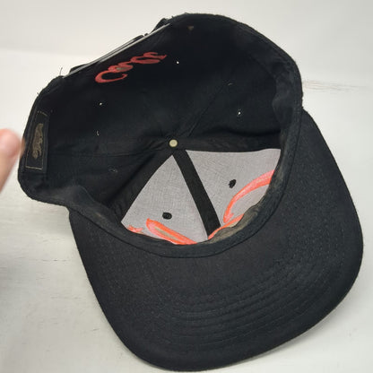 Cali Script 3D Embroidery Snapback Black One Size Hat Flat Bill California Star