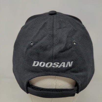 Doosan Machine Tools Men's Strapback Hat Black Embroidered Logo Adjustable