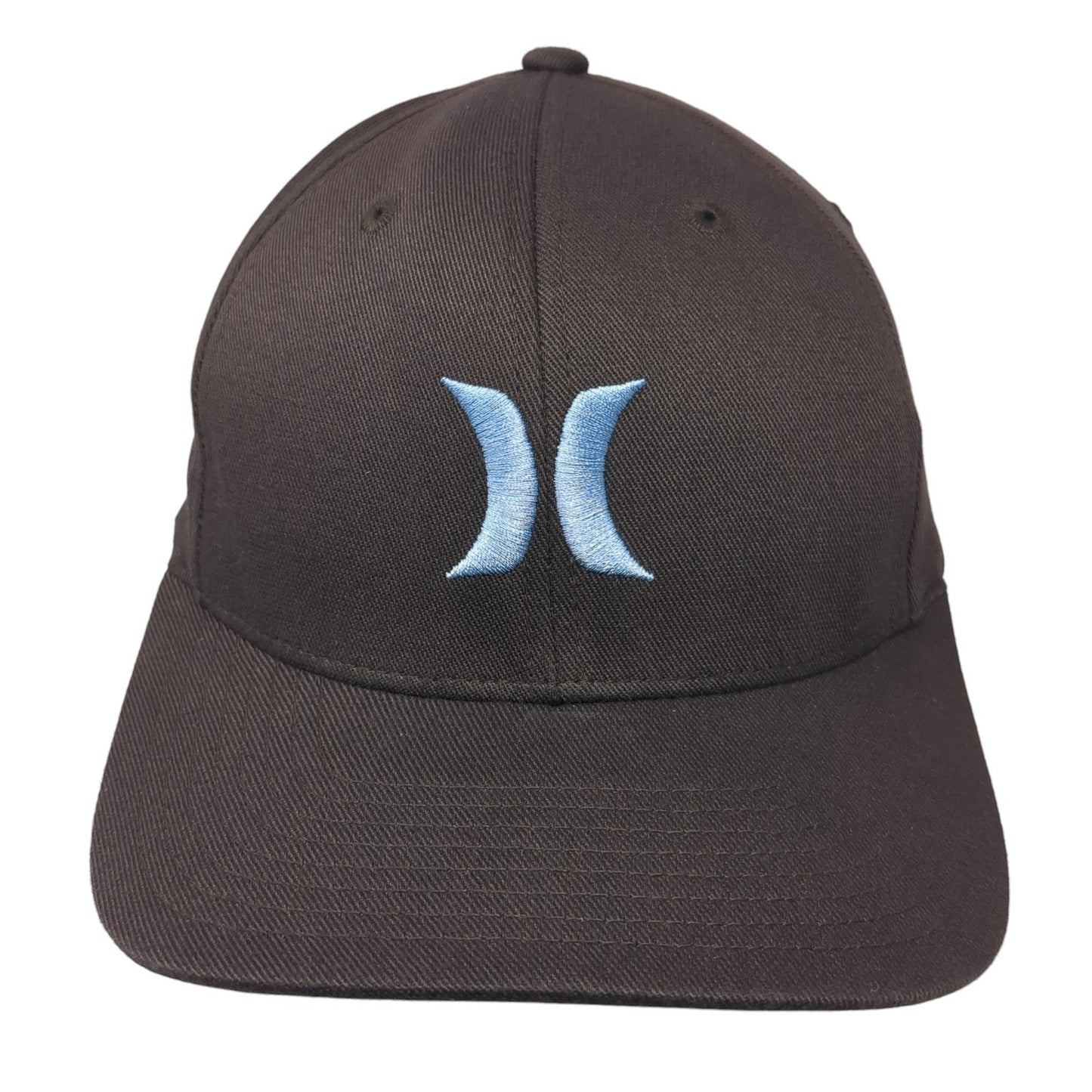 Hurley Fitted Baseball Cap Brown One Size Embroidered 6 Panel Flexfit Yupoong