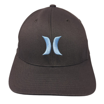 Hurley Fitted Baseball Cap Brown One Size Embroidered 6 Panel Flexfit Yupoong