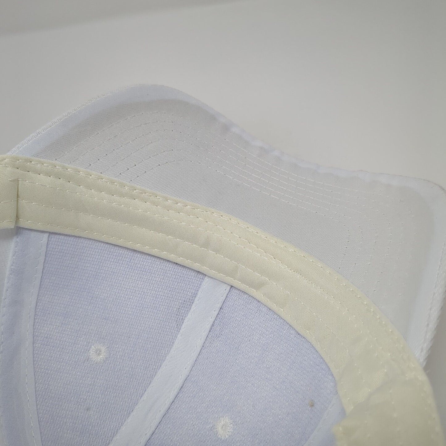 Blue Diamond Strapback Hat White One Size Adjustable Solid 6 Panel