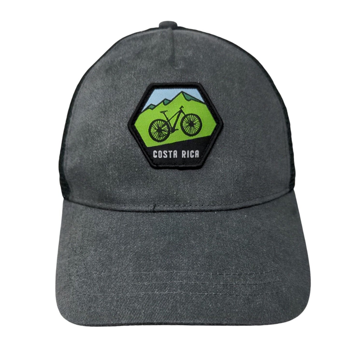 Costa Rica Bicycle Patch Snapback Trucker Hat Multi One Size Mesh Back