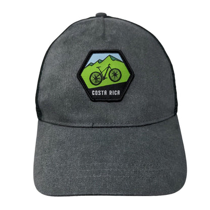 Costa Rica Bicycle Patch Snapback Trucker Hat Multi One Size Mesh Back