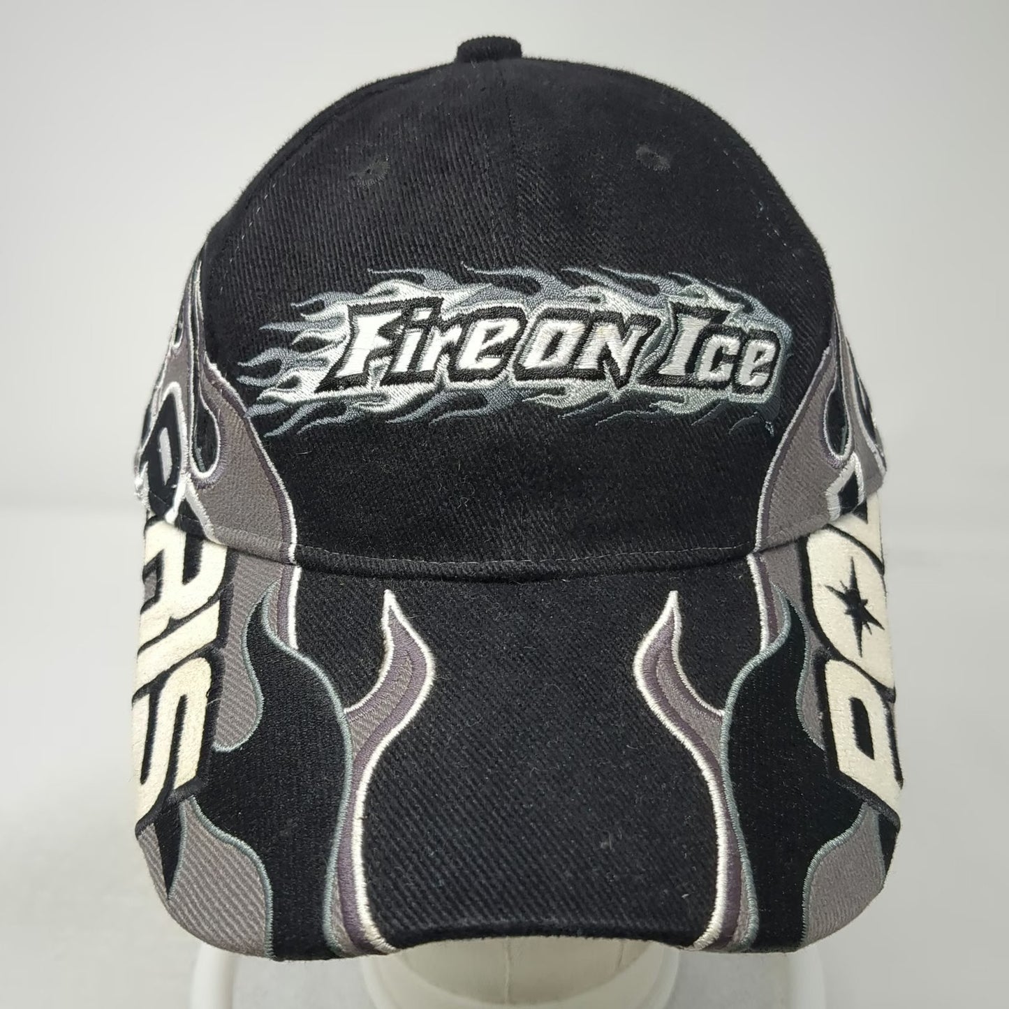 Polaris Fire on Ice 50th Anniversary Black Baseball Cap One Size Strapback