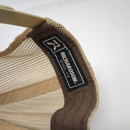 Richardson Trucker Hat Brown One Size Full Draw Deer Antler Mesh Snapback Hat