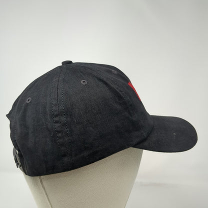 Paramount Snapback Hat Black Vintage Give Blood Play Hockey Green Underbrim