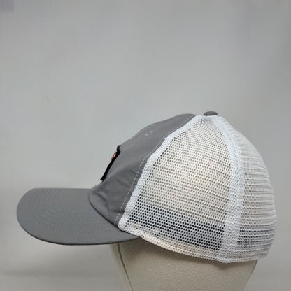 True Blue Pawley's Island Snapback Trucker Hat Gray OSFA Embroidered Mesh Back