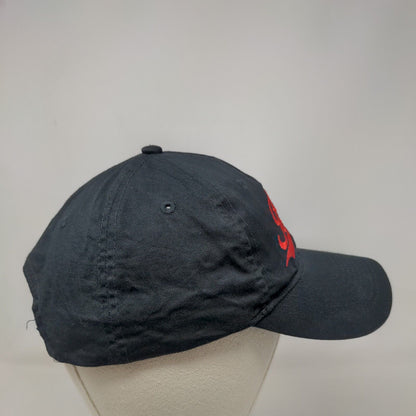 Boise Strapback Hat Black One Size Solid Embroidered Port & Company