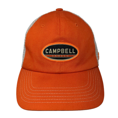 Campbell Camel's Snapback Trucker Hat Orange OS Embroidered Mesh Back Russell