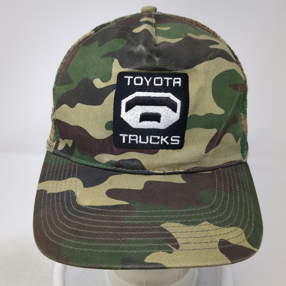 Toyota Trucker Hat Green Camo One Size Mesh Snapback Tundra Pickup Logo Patch