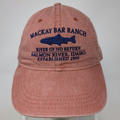 Ouray Baseball Cap Red Blue One Size Strapback Mackay Bar Ranch Salmon River Hat