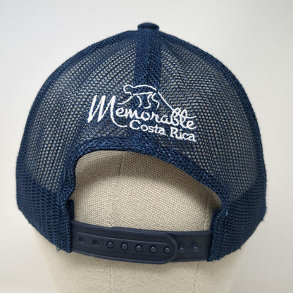 Memorable Costa Rica Trucker Hat Blue Red One Size Pura Vida Snapback Mesh