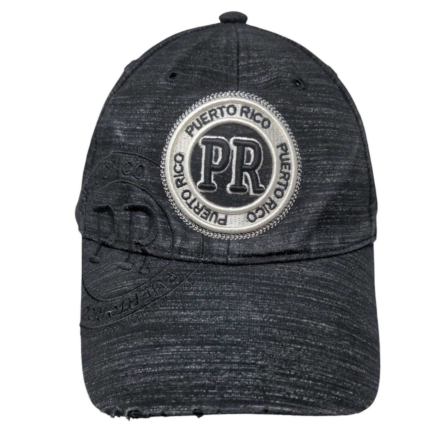 PR Puerto Rico Strapback Hat Black One Size Embroidered Robin Ruth