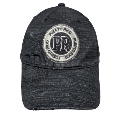 PR Puerto Rico Strapback Hat Black One Size Embroidered Robin Ruth