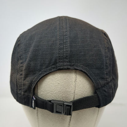 Legend 5 Panel Black Hat One Size Mountain Patch Strapback Outdoor Cap