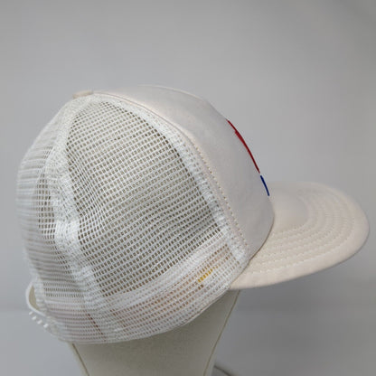 NRA Patriot Snapback Trucker Hat Cream One Size Adjustable Embroidered 6 Panel