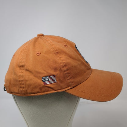 Ahead Baseball Cap Orange One Size PGA Tour Logo American Flag Embroidered Hat