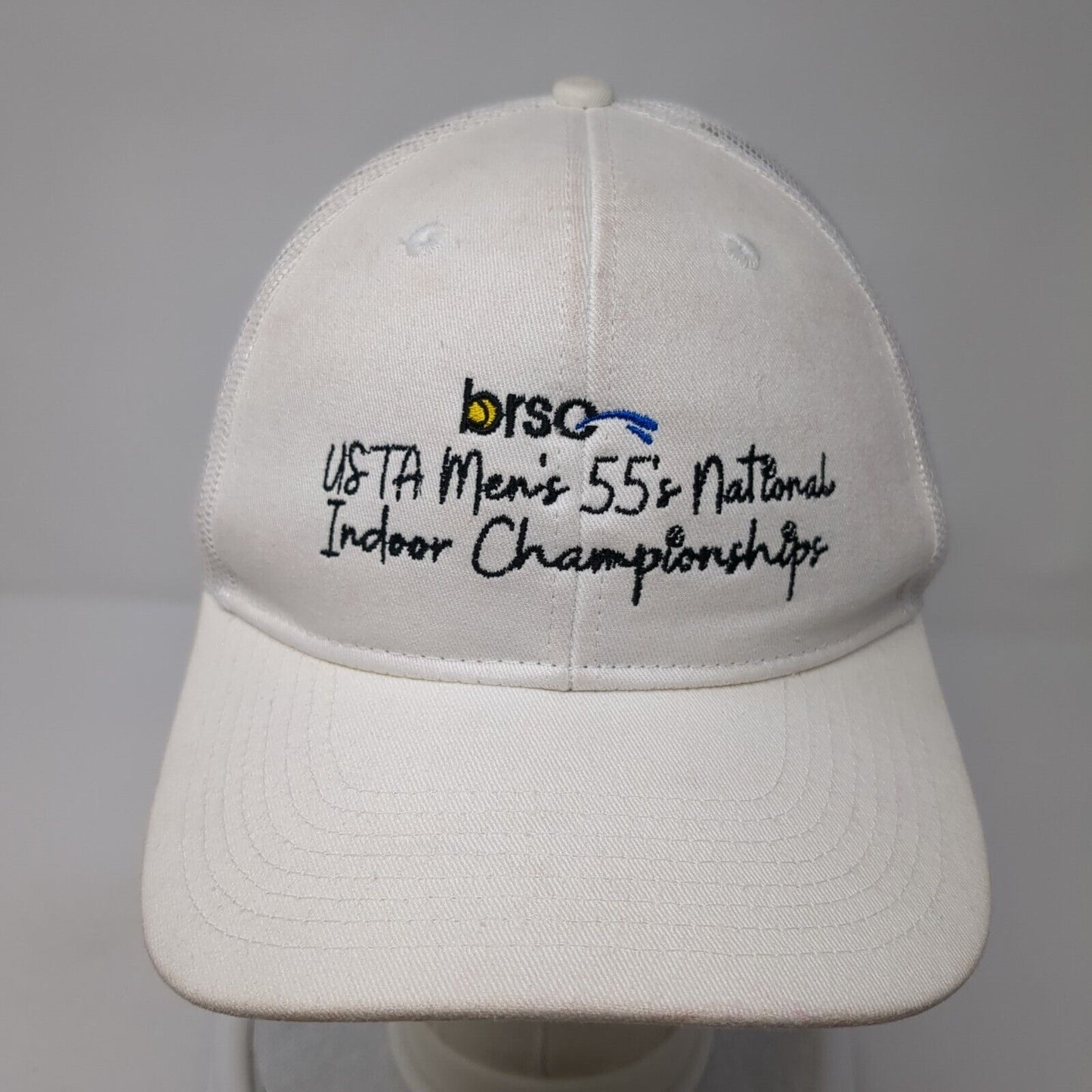 BRSC Indoor Championships Snapback Trucker Hat White One Size 6 Panel