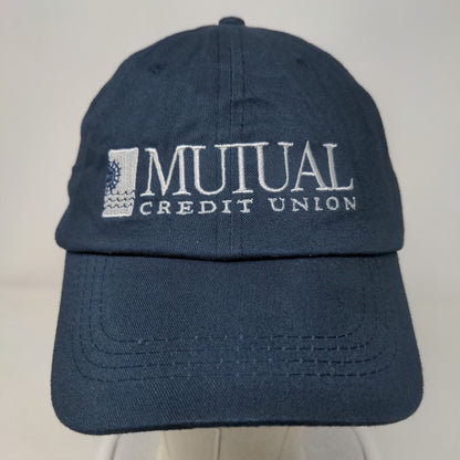 Mutual Credit Union Slideback Hat Blue One Size Adjustable Embroidered 6 Panel