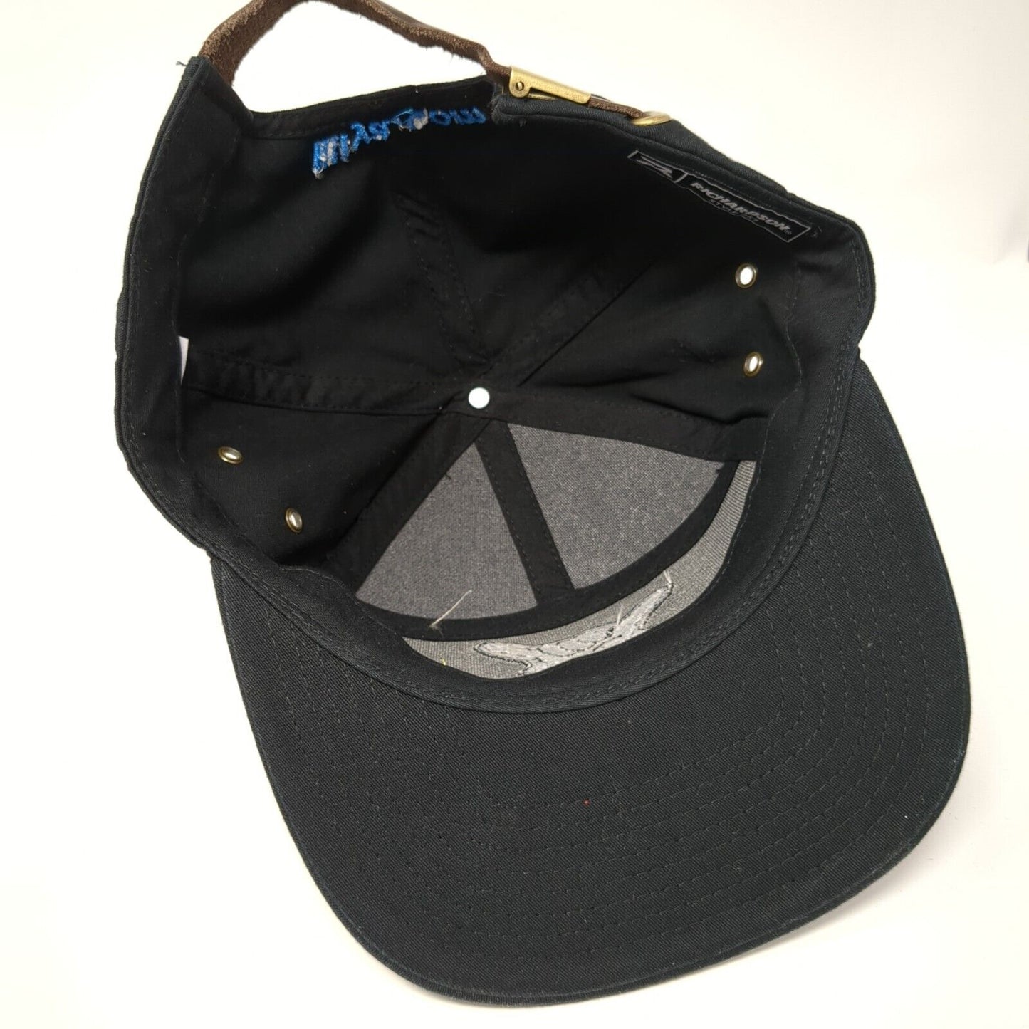 Hang Loose Send It! Illiya Slideback Hat Black One Size Leather Strap