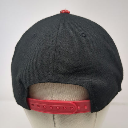 New Era Chicago Blackhawks NHL Snapback Hat Black Red One Size 9FIFTY Flat Brim