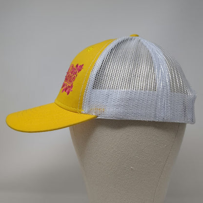 La Treinta y Dos Trucker Hat Yellow Size L Mesh Back Snapback Punta Cana Pink