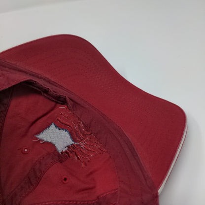 American Flag Strapback Hat Red OSFA Adjustable Embroidered Hybrid