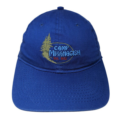 Camp Mmanagish Est. 1932 Strapback Hat Blue One Size Adjustable Port & Company