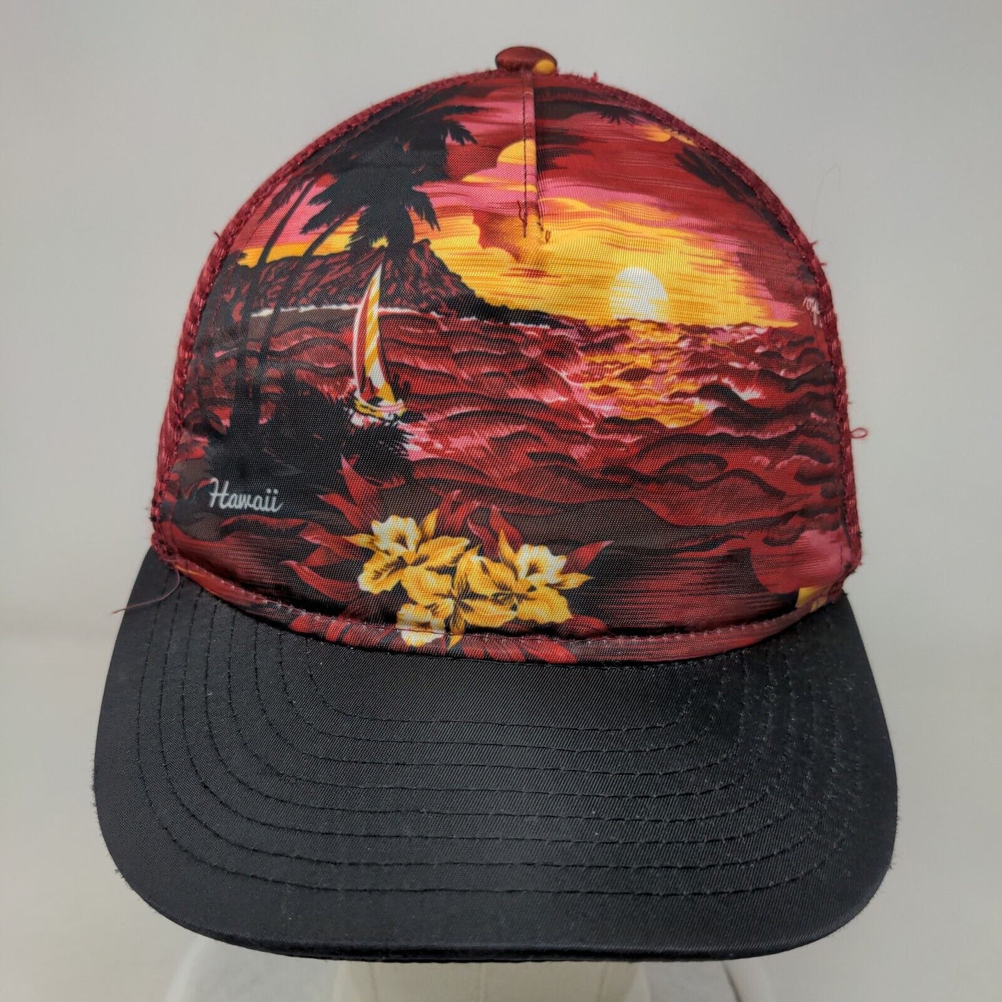 Hawaii Snapback Trucker Hat Multicolor One Size Adjustable Mesh Back Art Class