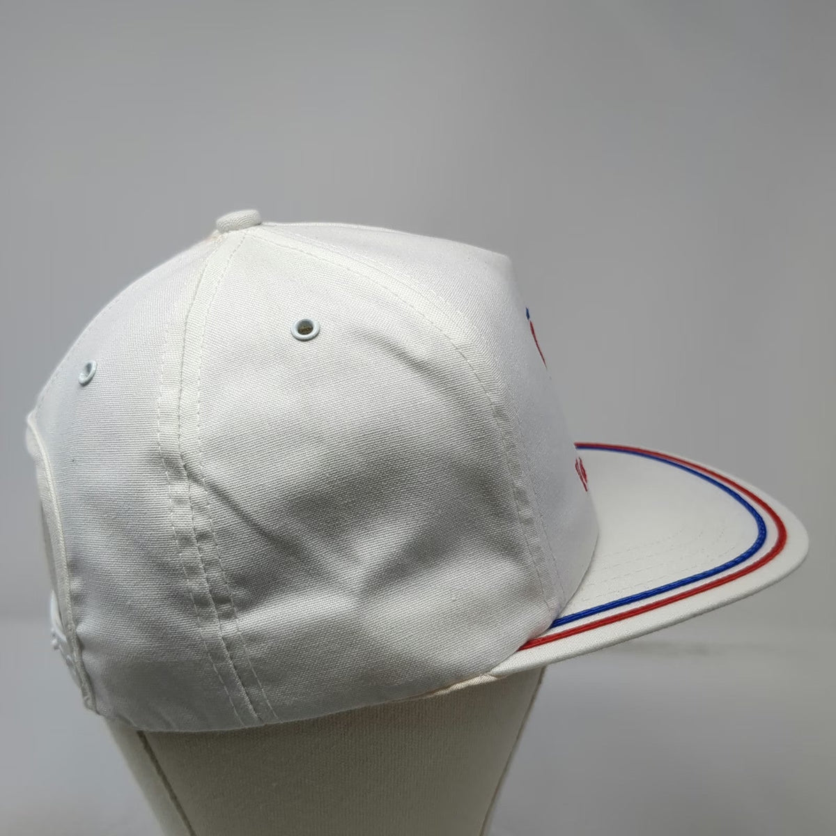 Kap King 5 Panel White Snapback Vandervegt Dairy ABS Logo Made USA Hat Vintage