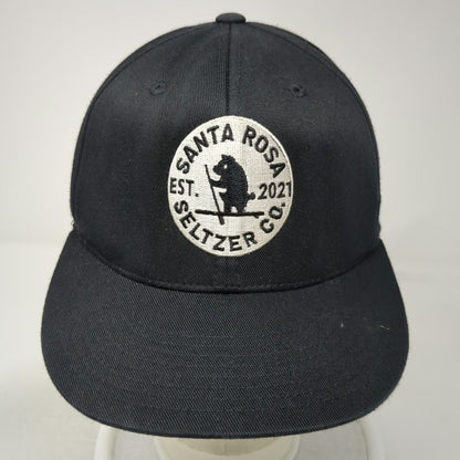 Flexfit Baseball Cap Black XL Santa Rosa Seltzer Co Bear Paddleboard Stretch Hat
