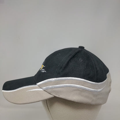 Army Strapback Hat Black OSFA Embroidered Vent Holes Colorblock HG