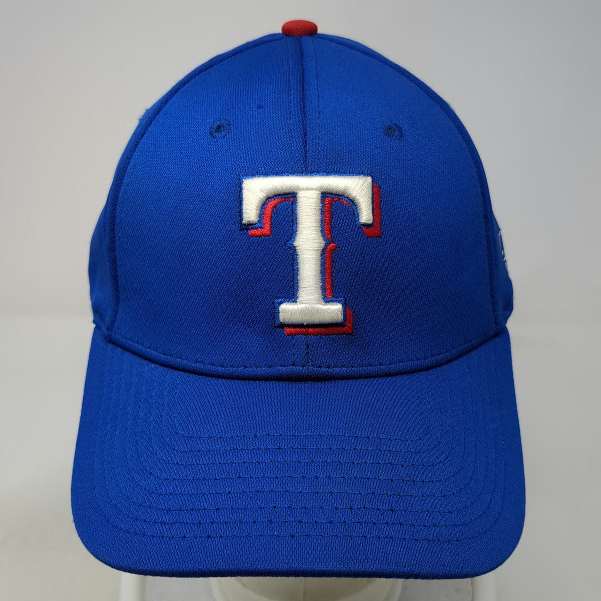 Texas Rangers MLB OC Sports Blue XL Baseball Cap Fitted Hat Lopez Logo Side Pin