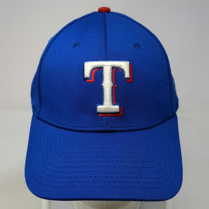 Texas Rangers MLB OC Sports Blue XL Baseball Cap Fitted Hat Lopez Logo Side Pin