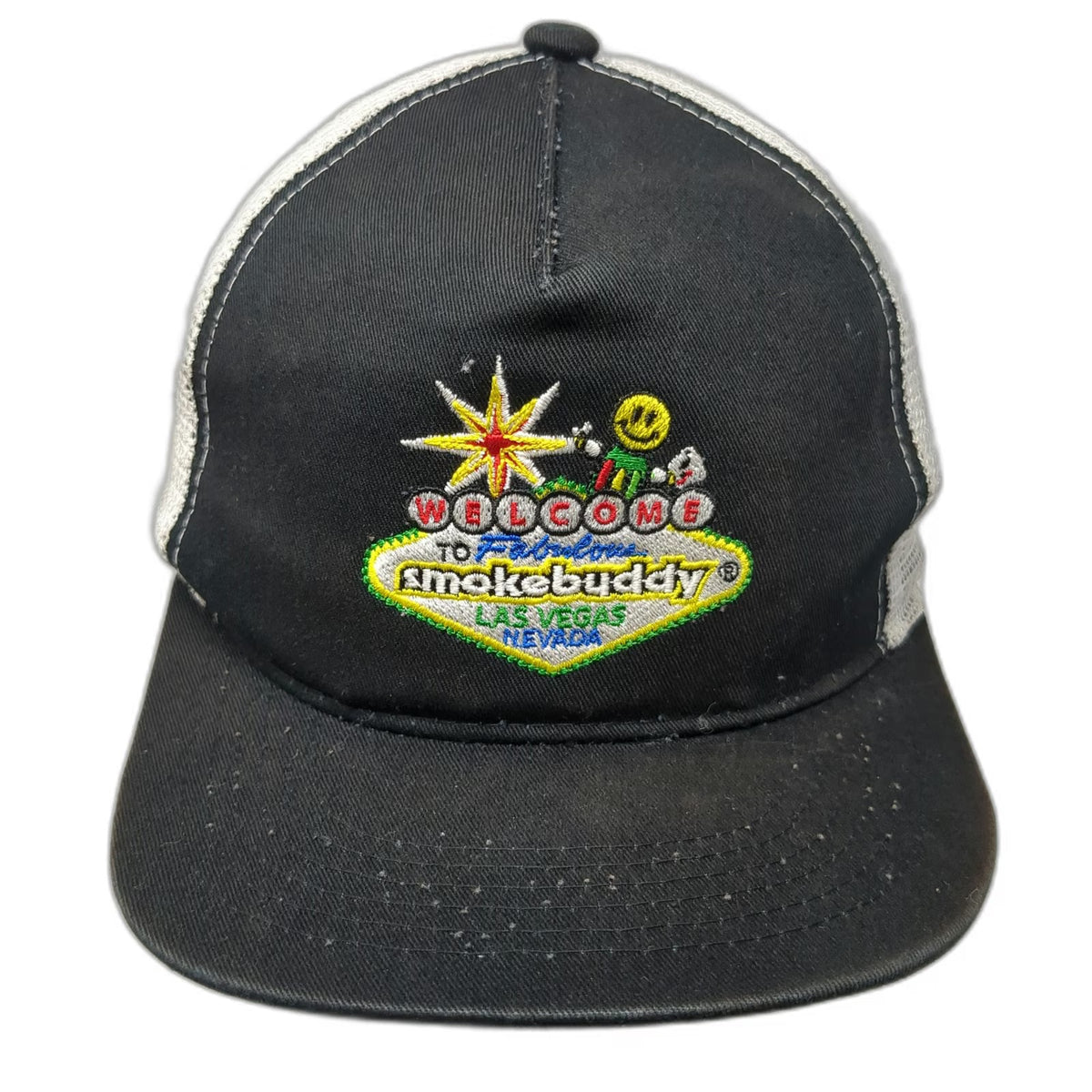 Academy Fits Trucker Hat Black White One Size Smokebuddy Las Vegas Snapback