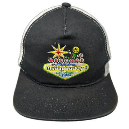 Academy Fits Trucker Hat Black White One Size Smokebuddy Las Vegas Snapback